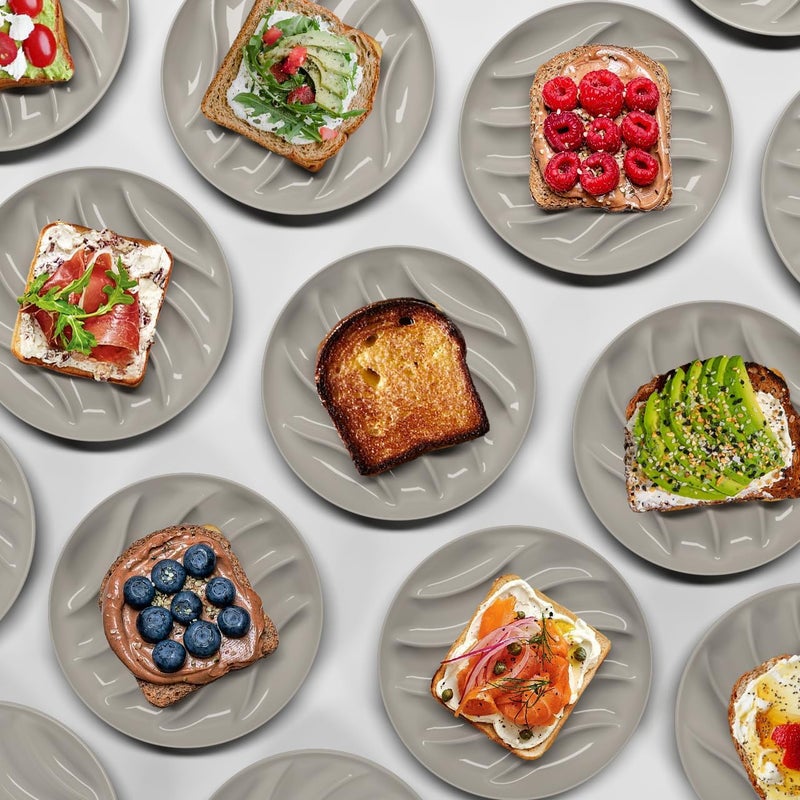 Ever Toast . Toast and sandwich dinner plates. Reusable, unbreakable. Works for: Appetizers, pastries, pizza, tacos, grilled cheese. 8.5 inch. Set 2pcs - Image 5